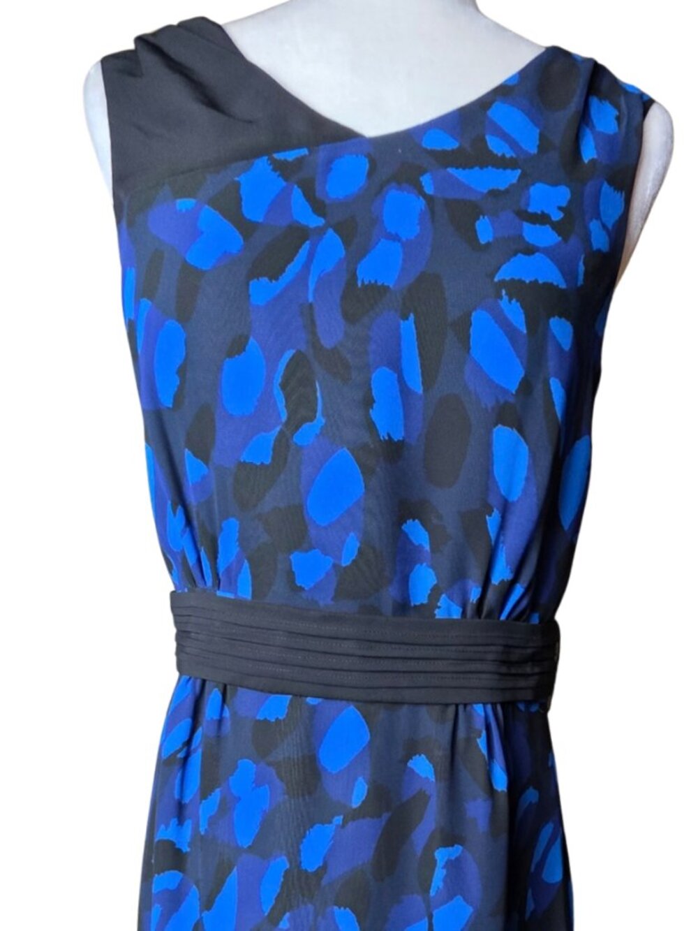 Matthew Williamson for Impulse Women's V Neck Navy Print Lined Dress NWT
